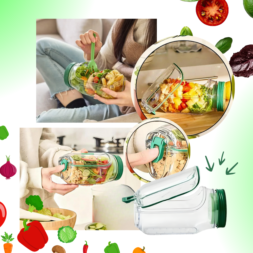 Transparent Meal Prep Jar - Ozerty