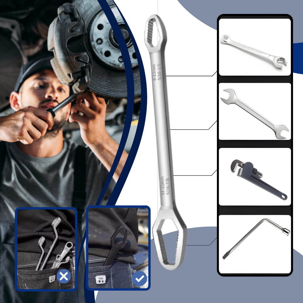 Universal Heavy Duty Double Flex Wrench - Ozerty