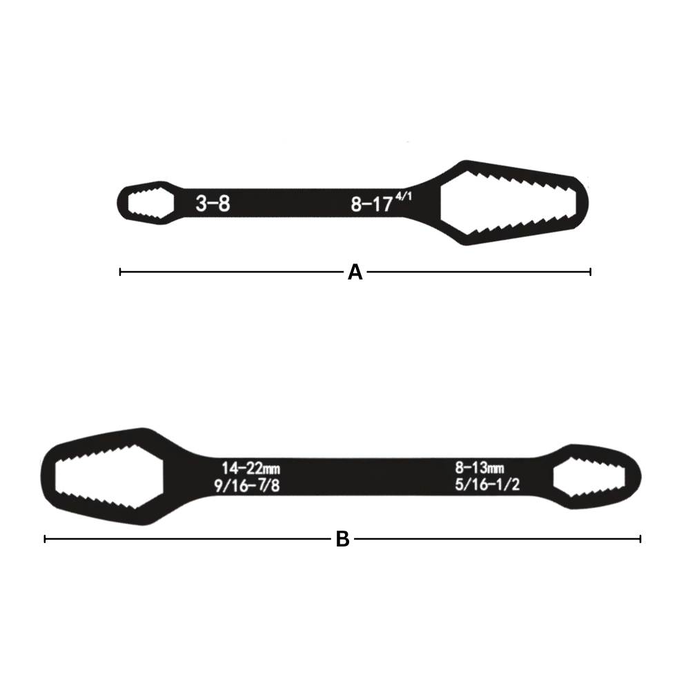 Universal Heavy Duty Double Flex Wrench - Ozerty