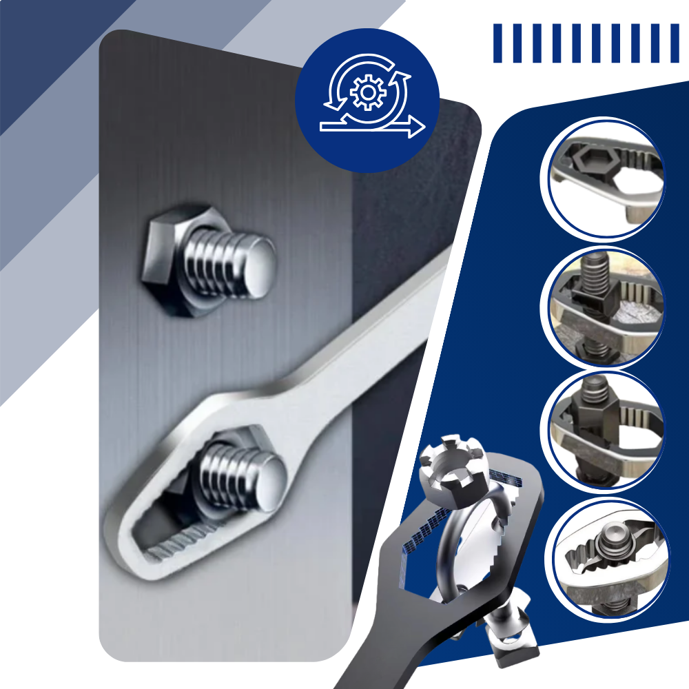 Universal Heavy Duty Double Flex Wrench - Ozerty