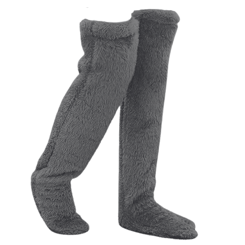 Warming Long Fuzzy Socks -Dark Grey - Ozerty