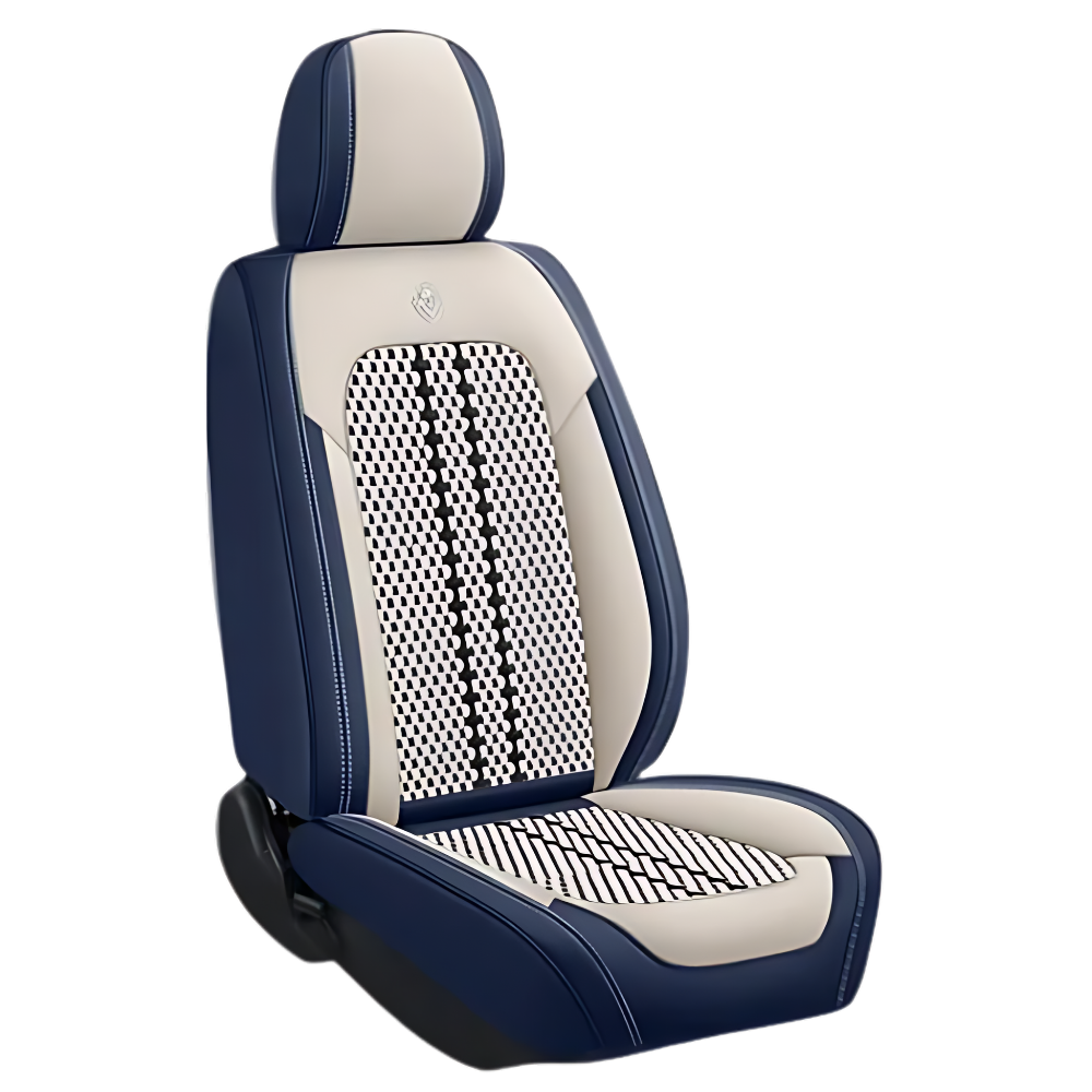 Waterproof Car Seat Protector -White Blue Edge - Ozerty