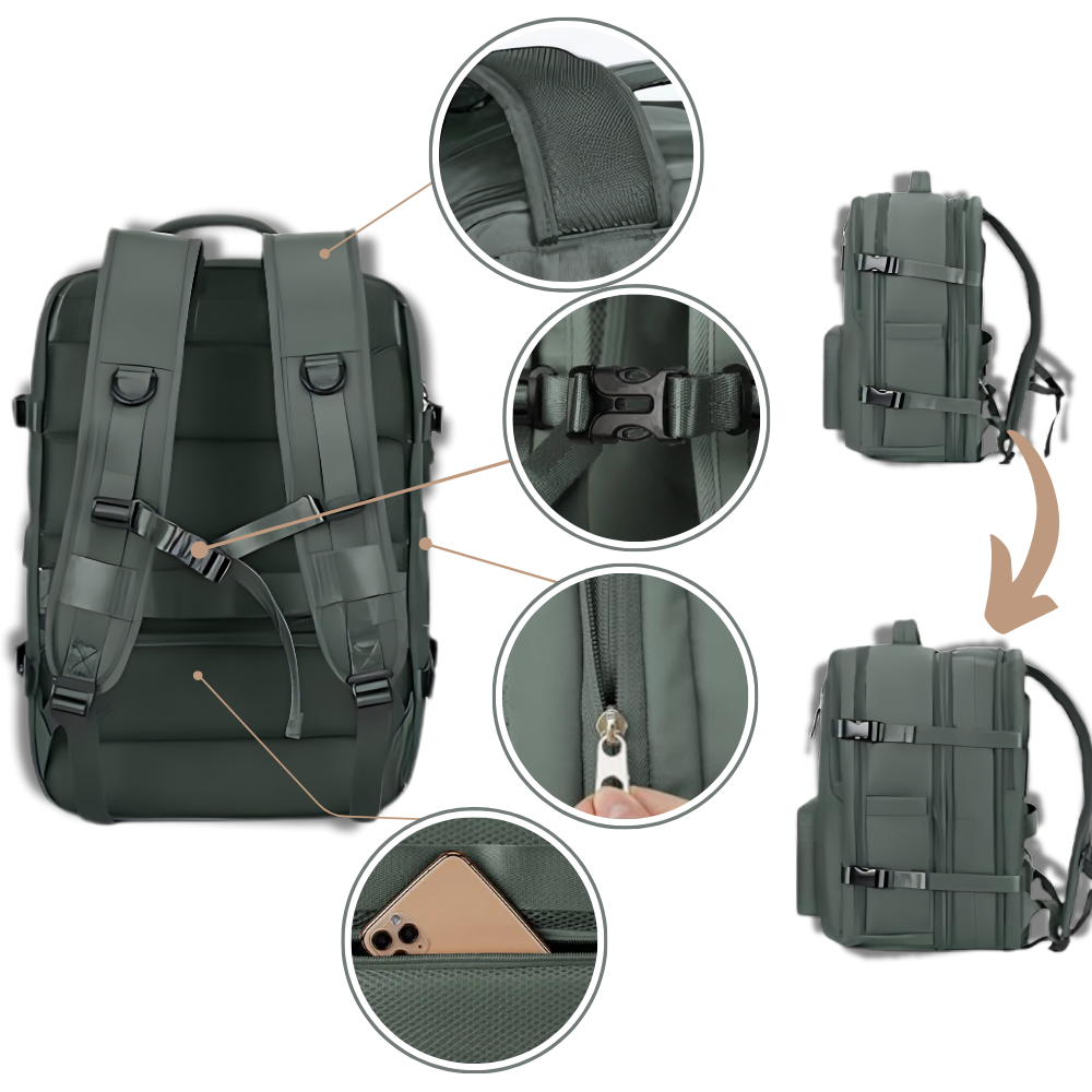 Waterproof USB Charging Travel Rucksack - Ozerty