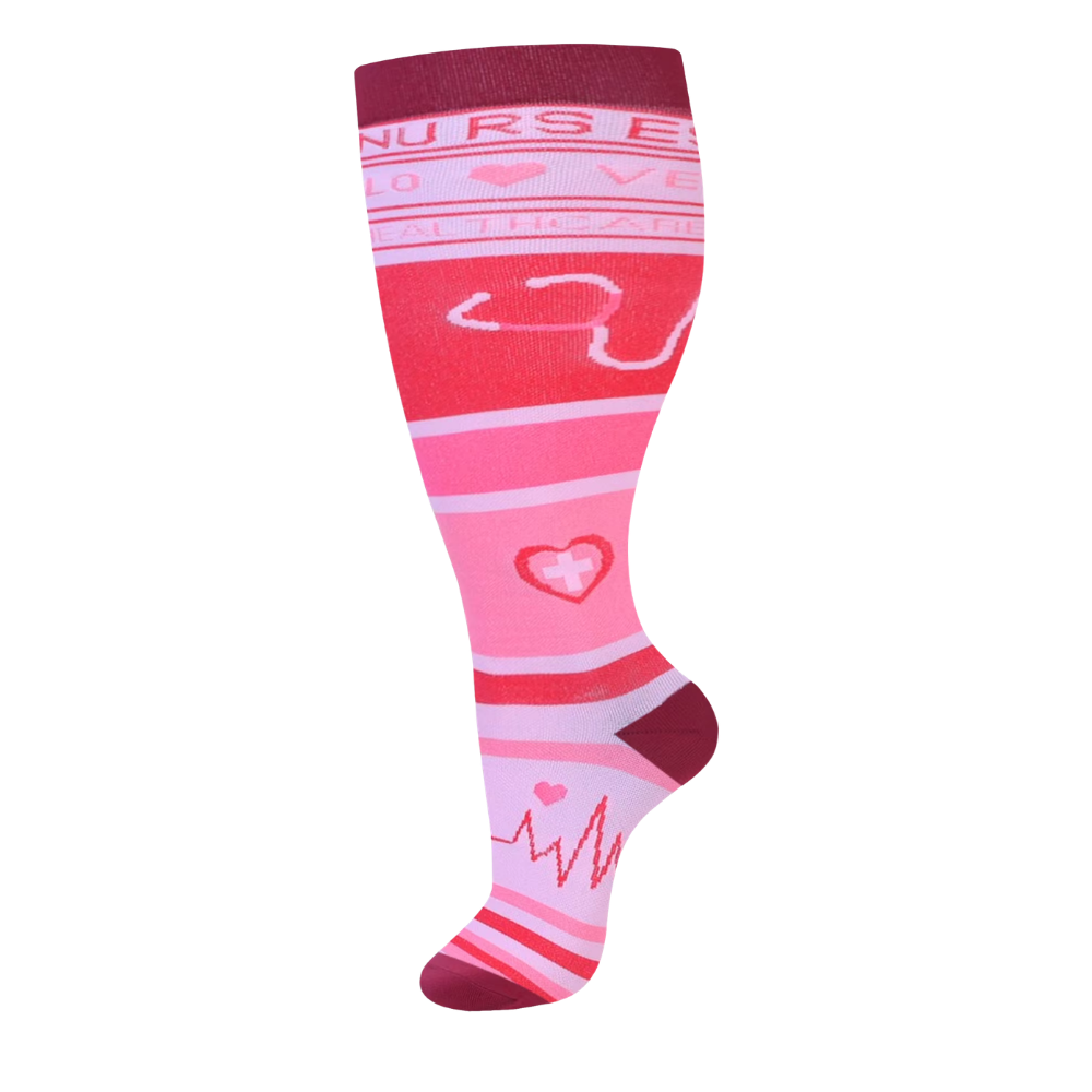 Wide Breathable Compression Sock -Berry - Ozerty