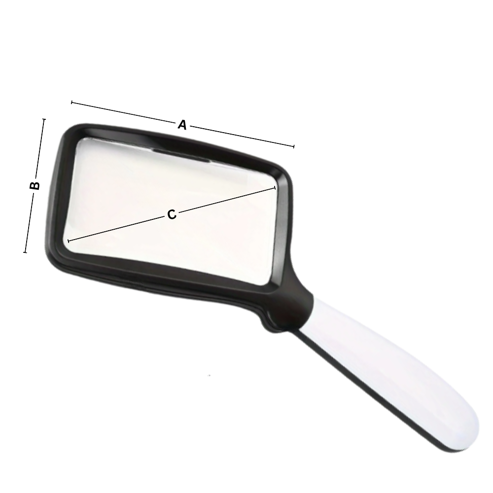 Wide Bright Reading Rectangular Magnifier - Ozerty