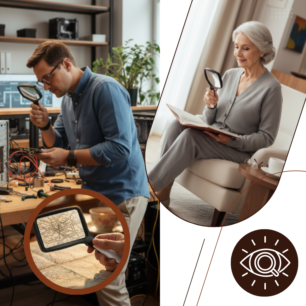 Wide Bright Reading Rectangular Magnifier - Ozerty