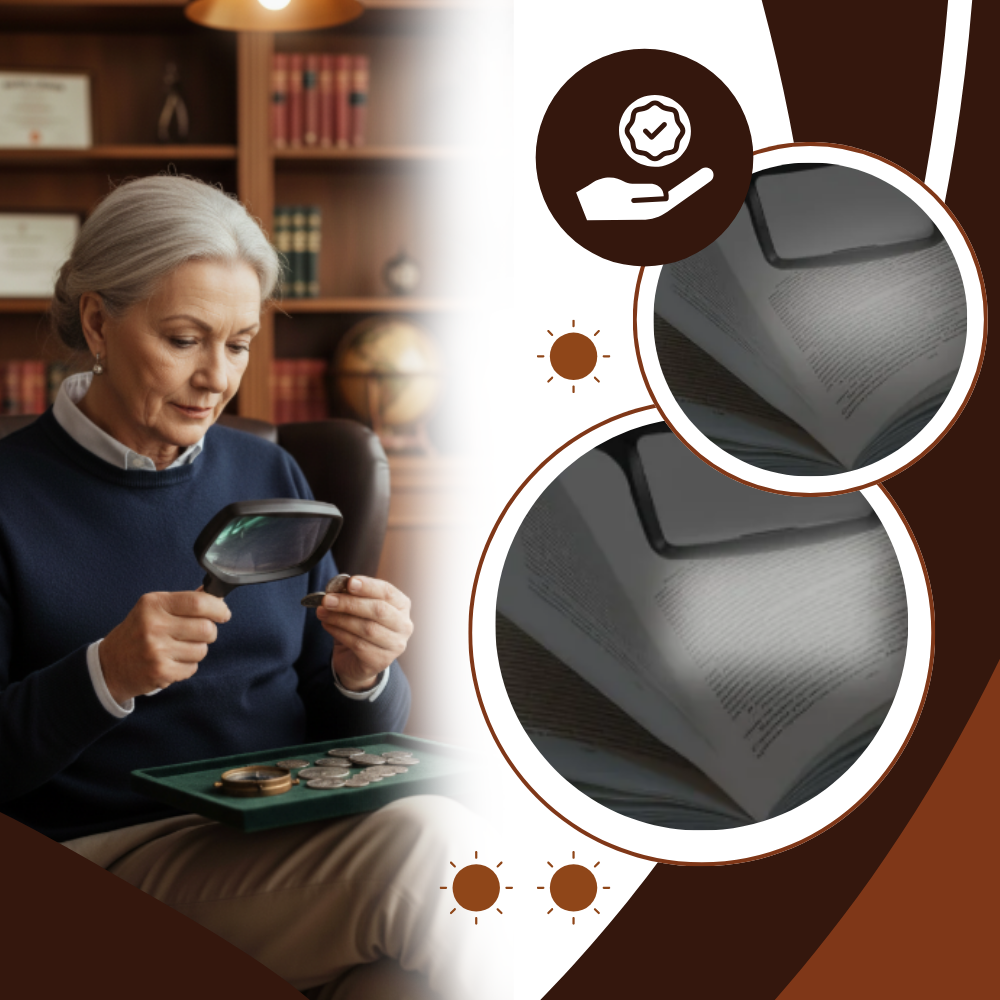 Wide Bright Reading Rectangular Magnifier - Ozerty