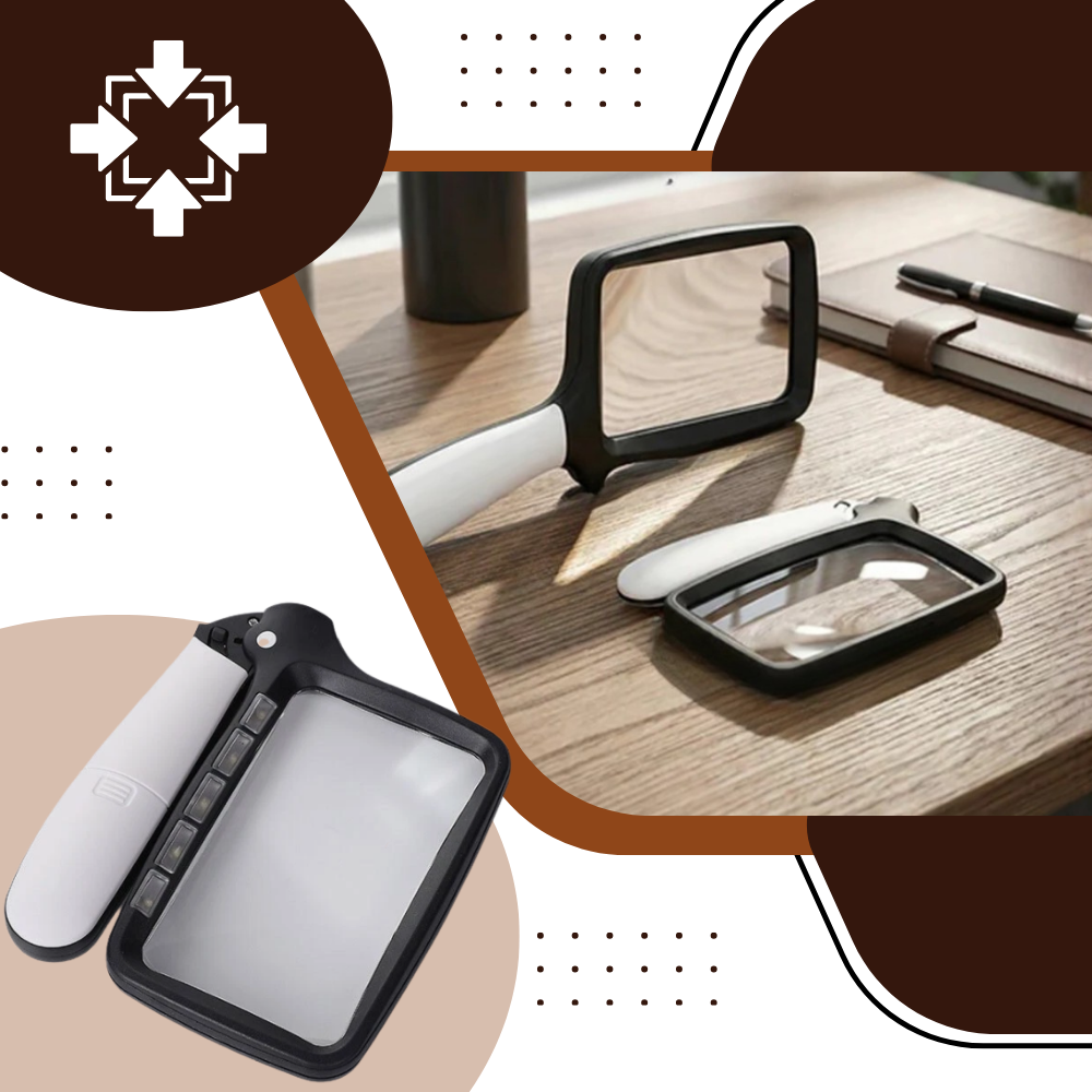 Wide Bright Reading Rectangular Magnifier - Ozerty