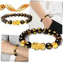 Black & Gold Obsidian Bracelet