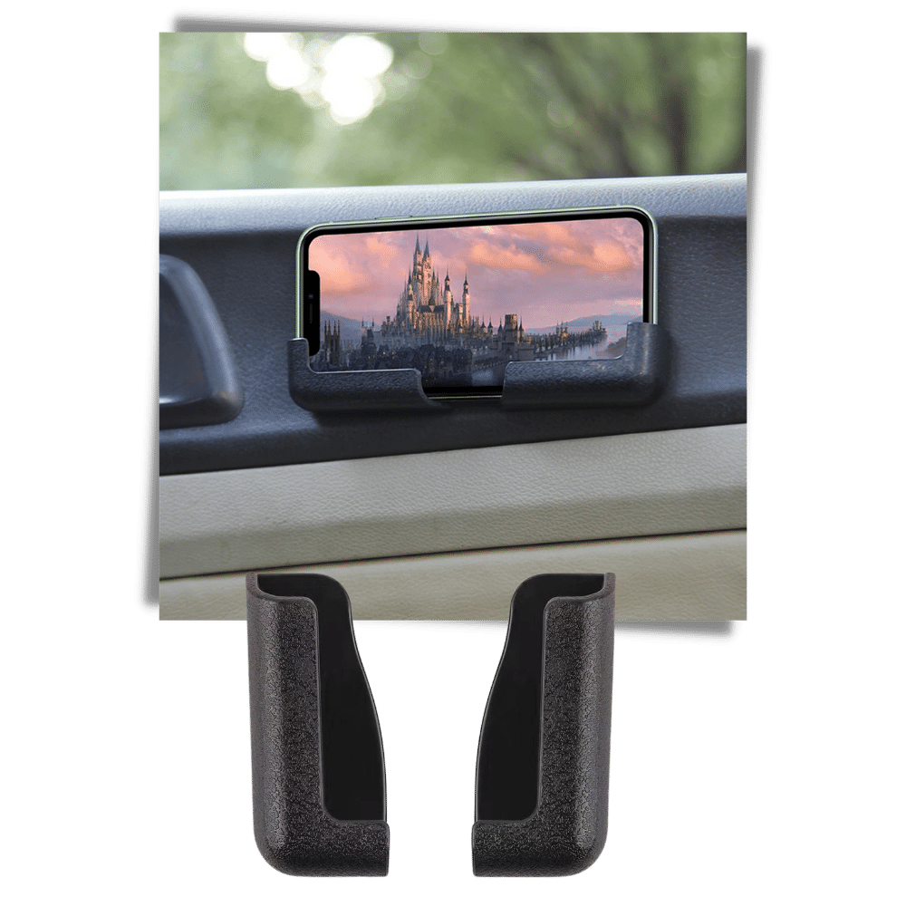 Two-Piece Adhesive Phone Holder for Cars