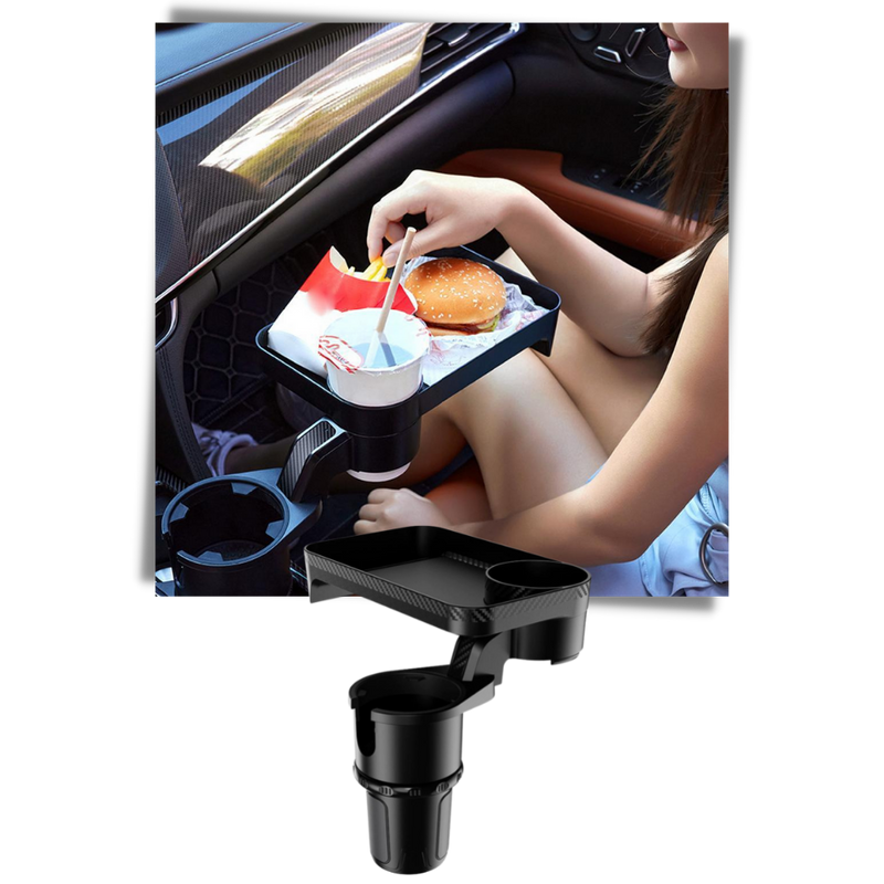 Car Cup Holder and Rotating Tray