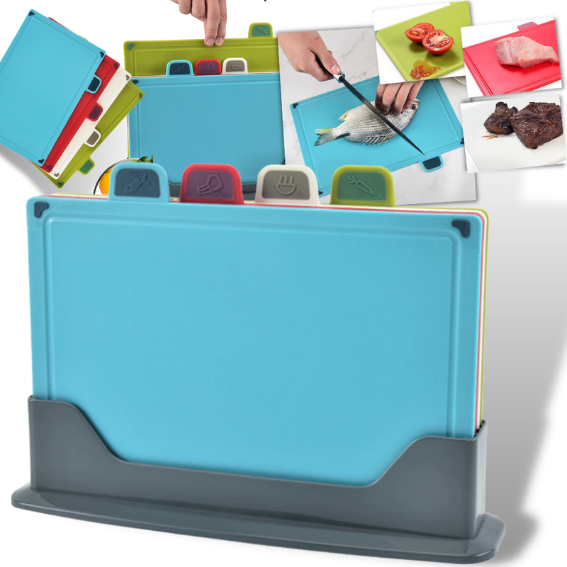 4pcs Chopping Board Set with Holder -
