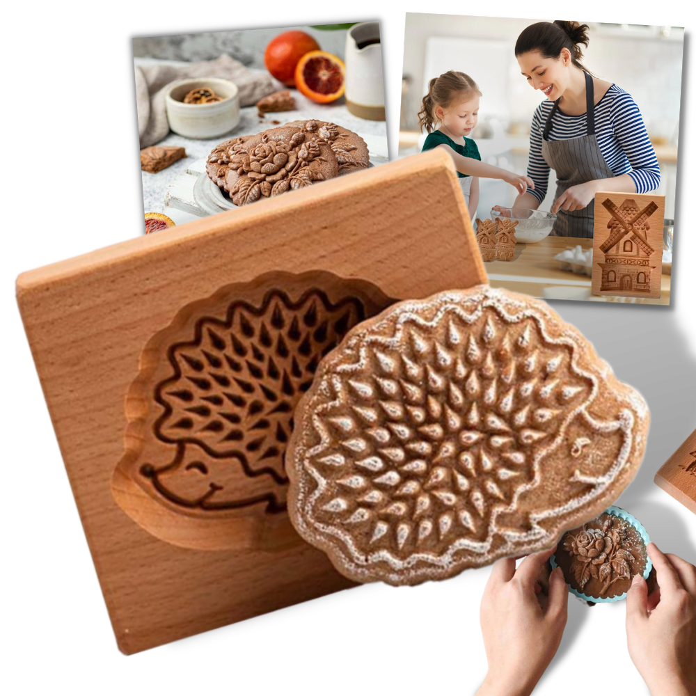Wooden Cookie Cutter Mould -