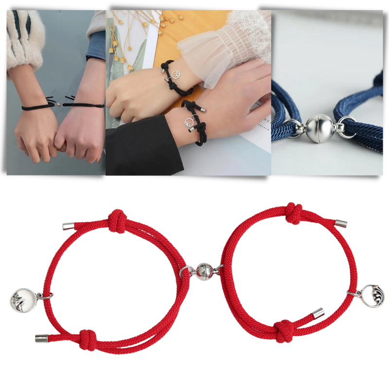 Set of 2 Magnetic Bracelets for Couples - Oustiprix
