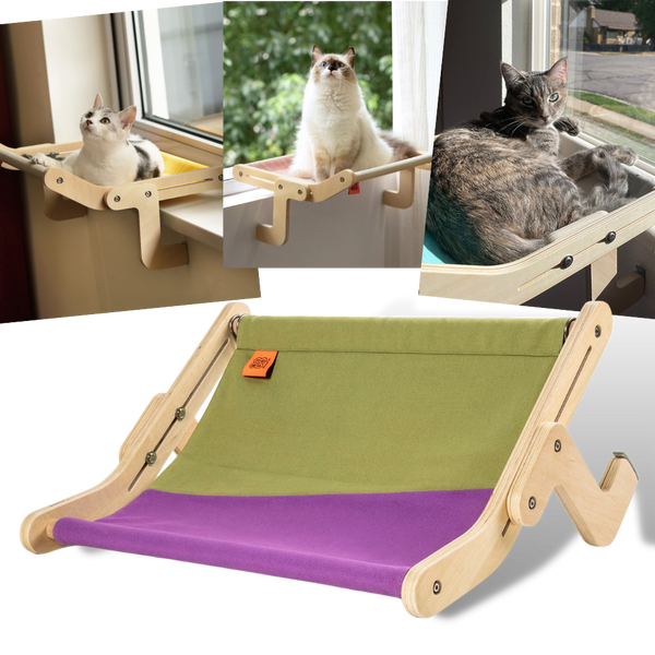 Wooden Window Perch for Cats -