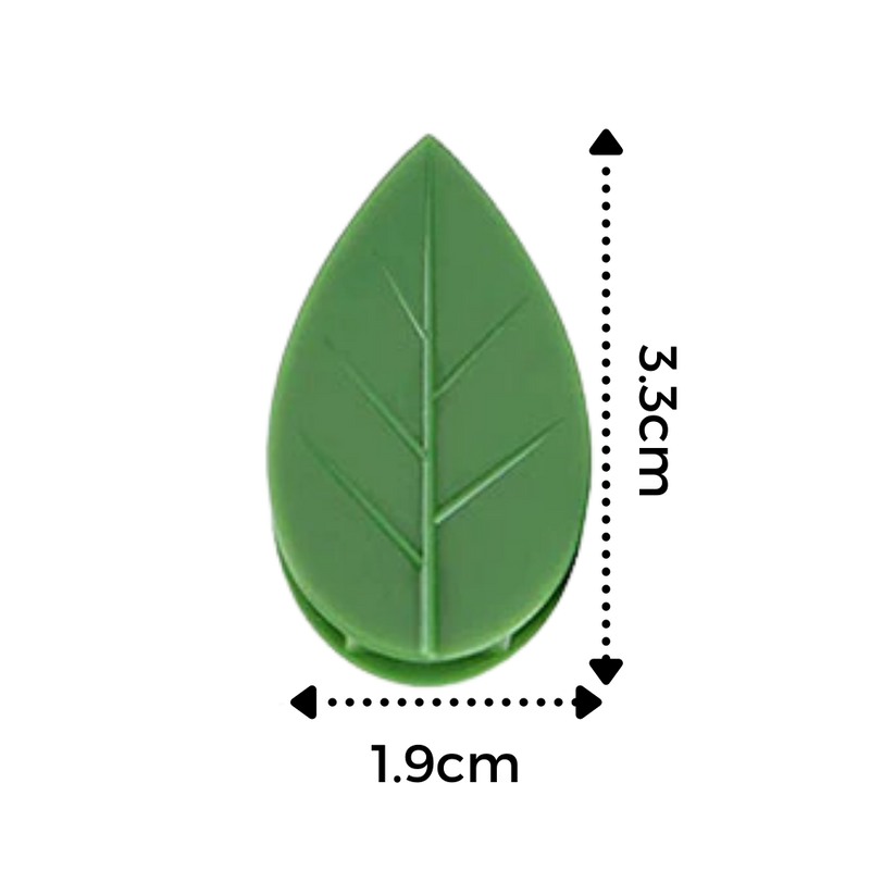 Pack of 20 Leaf-Shaped Adhesive Clips for Climbing Plants