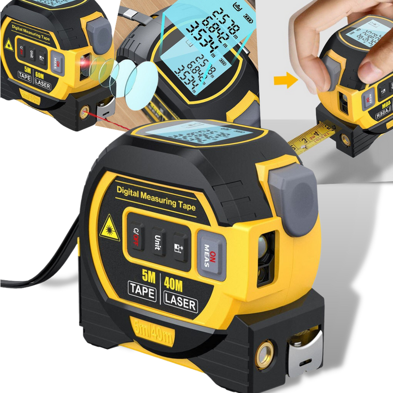 3-in-1 Laser Tape Measure -