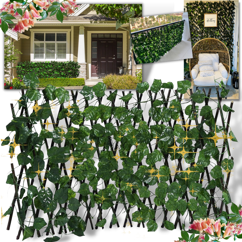 Retractable Artificial Plant Fence -
