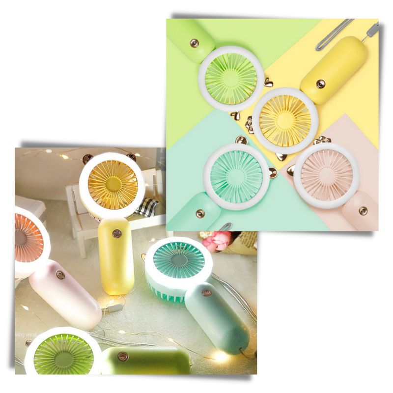 Handheld Pocket USB Fan with LED