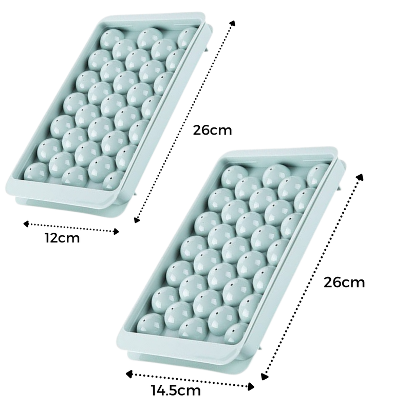 Round Ice Cube Mould Tray Set