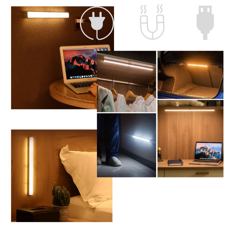 Magnetic motion sensor LED light