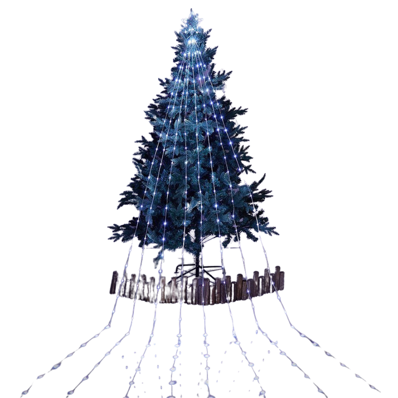 Christmas Tree Waterfall Fairy Lights
