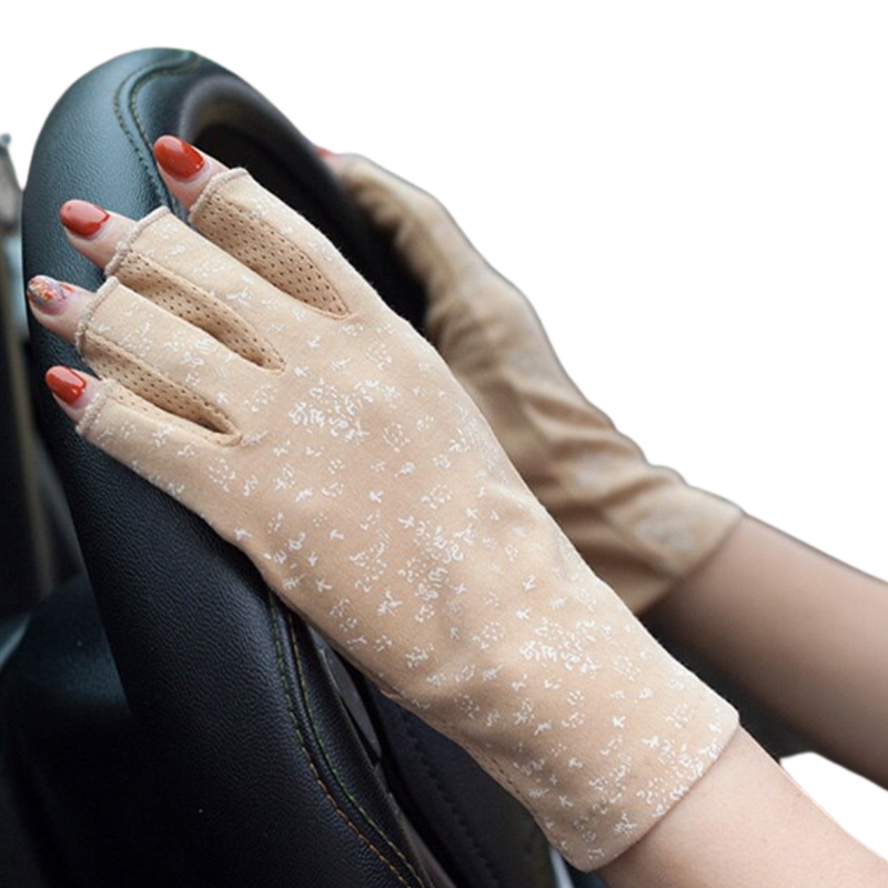 Stylish UV-Protective Cotton Gloves