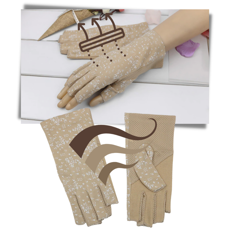 Stylish UV-Protective Cotton Gloves