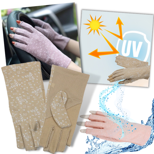 Stylish UV-Protective Cotton Gloves -