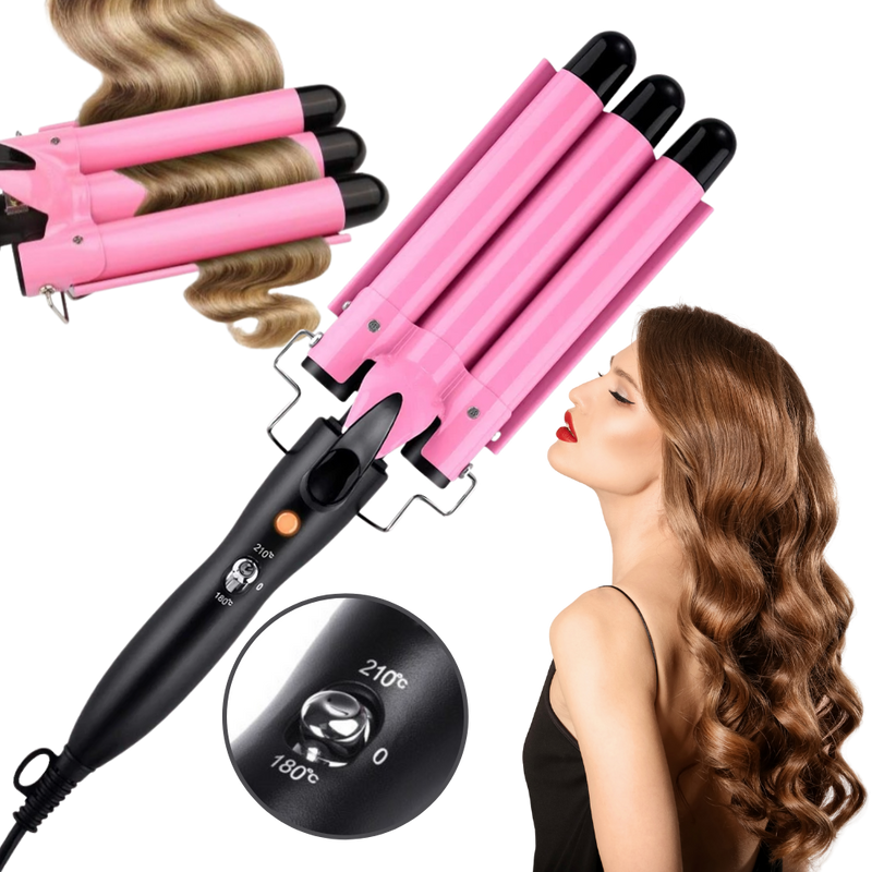 Triple Barrel Ceramic Hair Curler -
