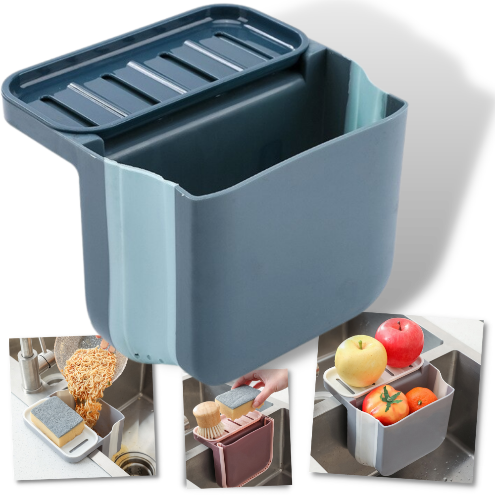 Foldable Sink Waste Filter & Sponge Holder -