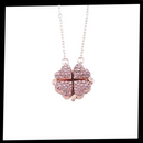 Adjustable 4 Leaf Clover Heart Necklace
