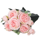 Artificial Silk Peony and Roses Flower Bouquet