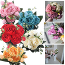 Artificial Silk Peony and Roses Flower Bouquet - Ozerty