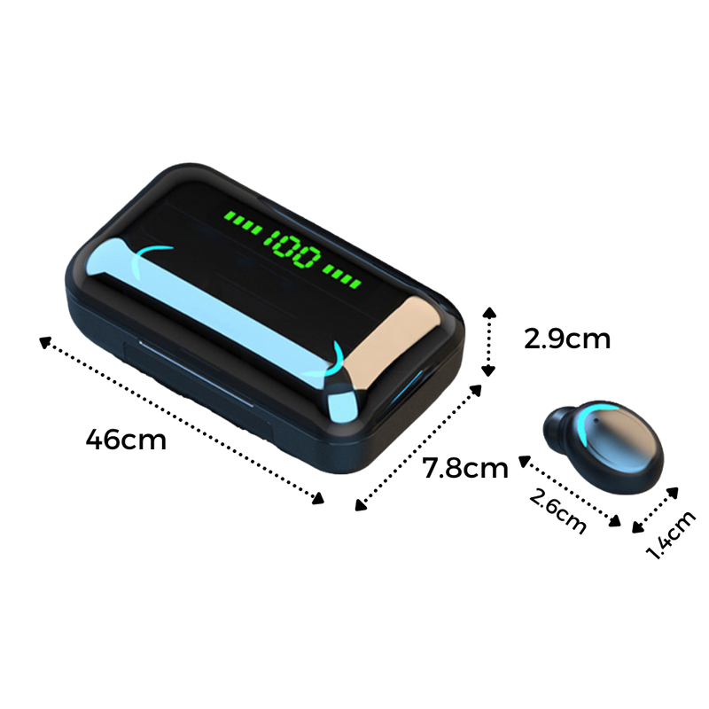 Bluetooth earphones with charging battery box