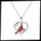 Cardinal Heart Pendant Necklace