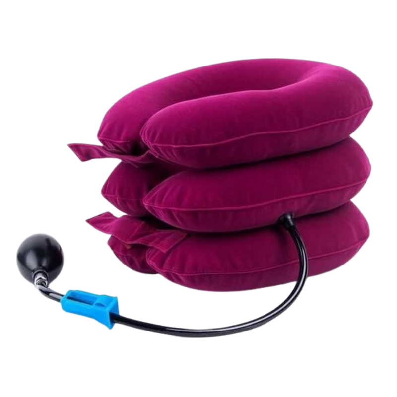 Cervical neck traction inflatable collar