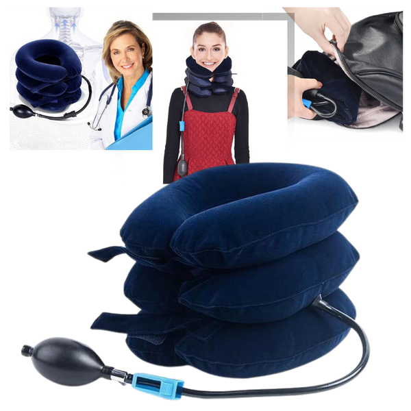 Cervical neck traction inflatable collar -