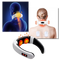Circular traction neck massager with infrared heating