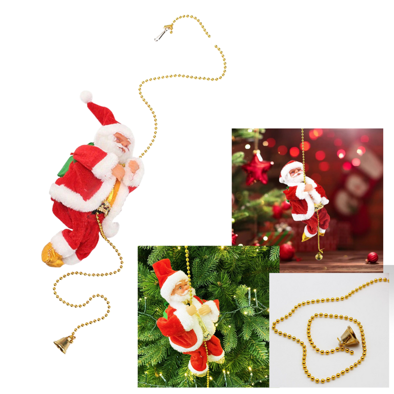 Electric climbing Santa Claus decoration  -