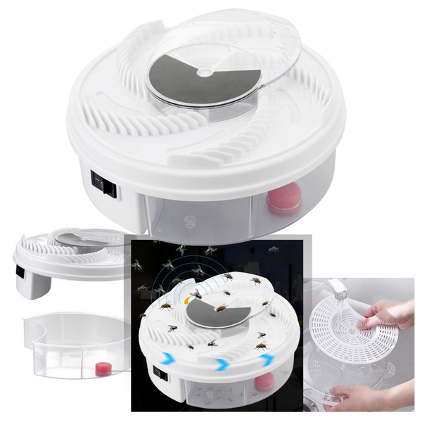 Electric fruit fly and house fly trap -