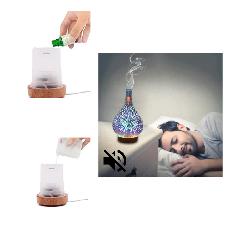 Essential Oil Diffuser Fireworks Pattern Vase Shape