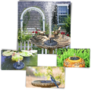 Floating solar water fountain