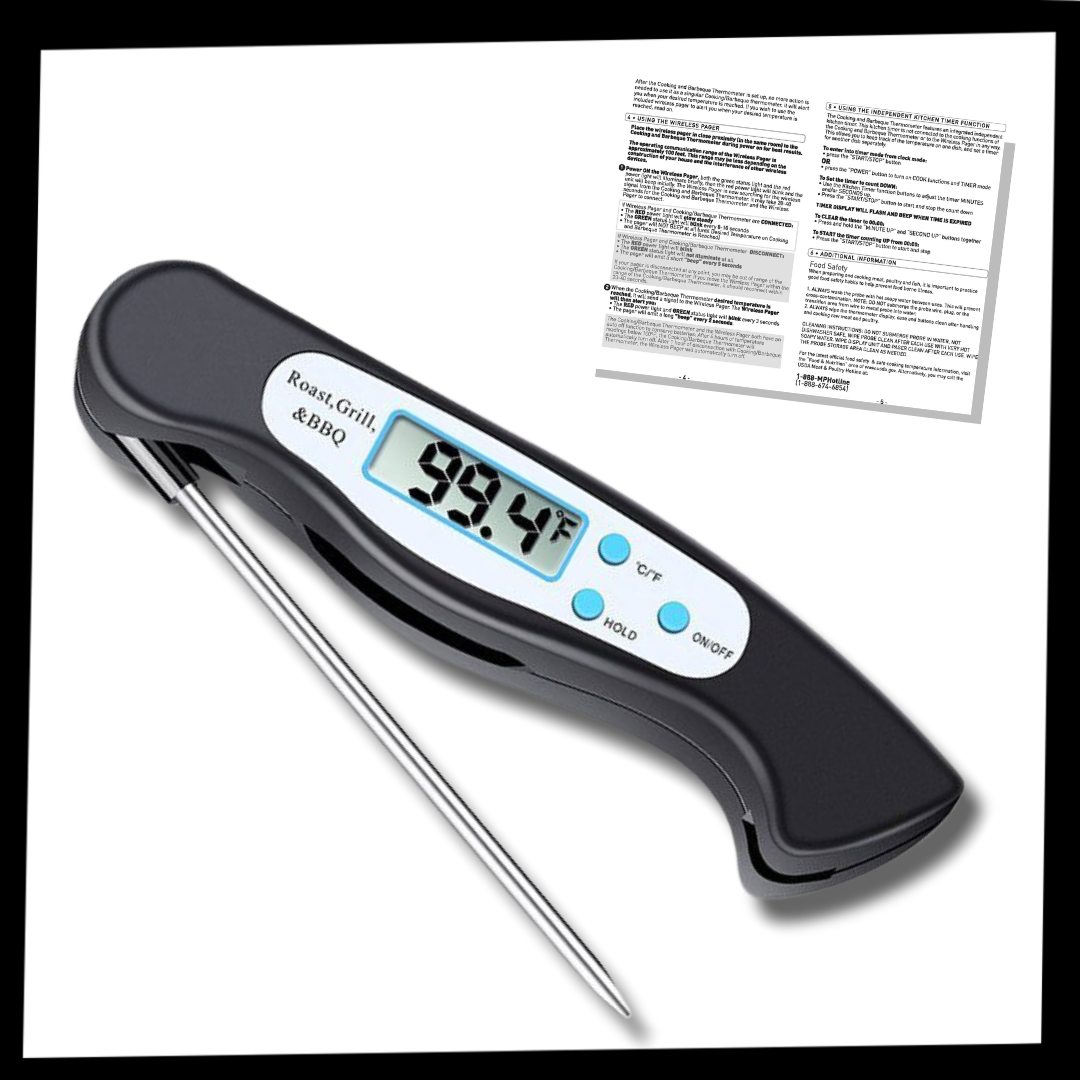 Foldable Instant Read Digital Food Thermometer