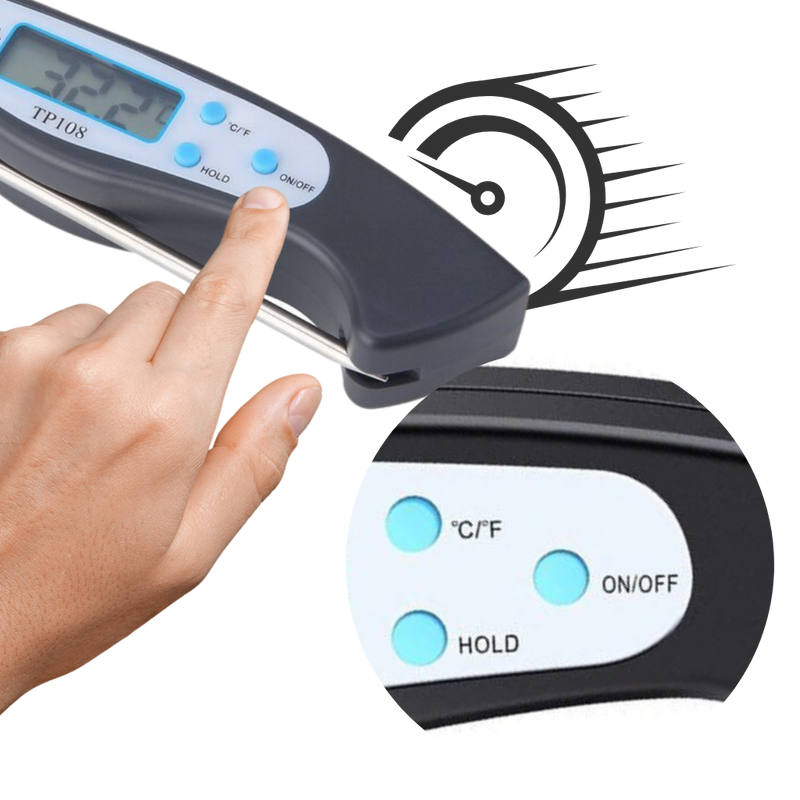 Foldable Instant Read Digital Food Thermometer