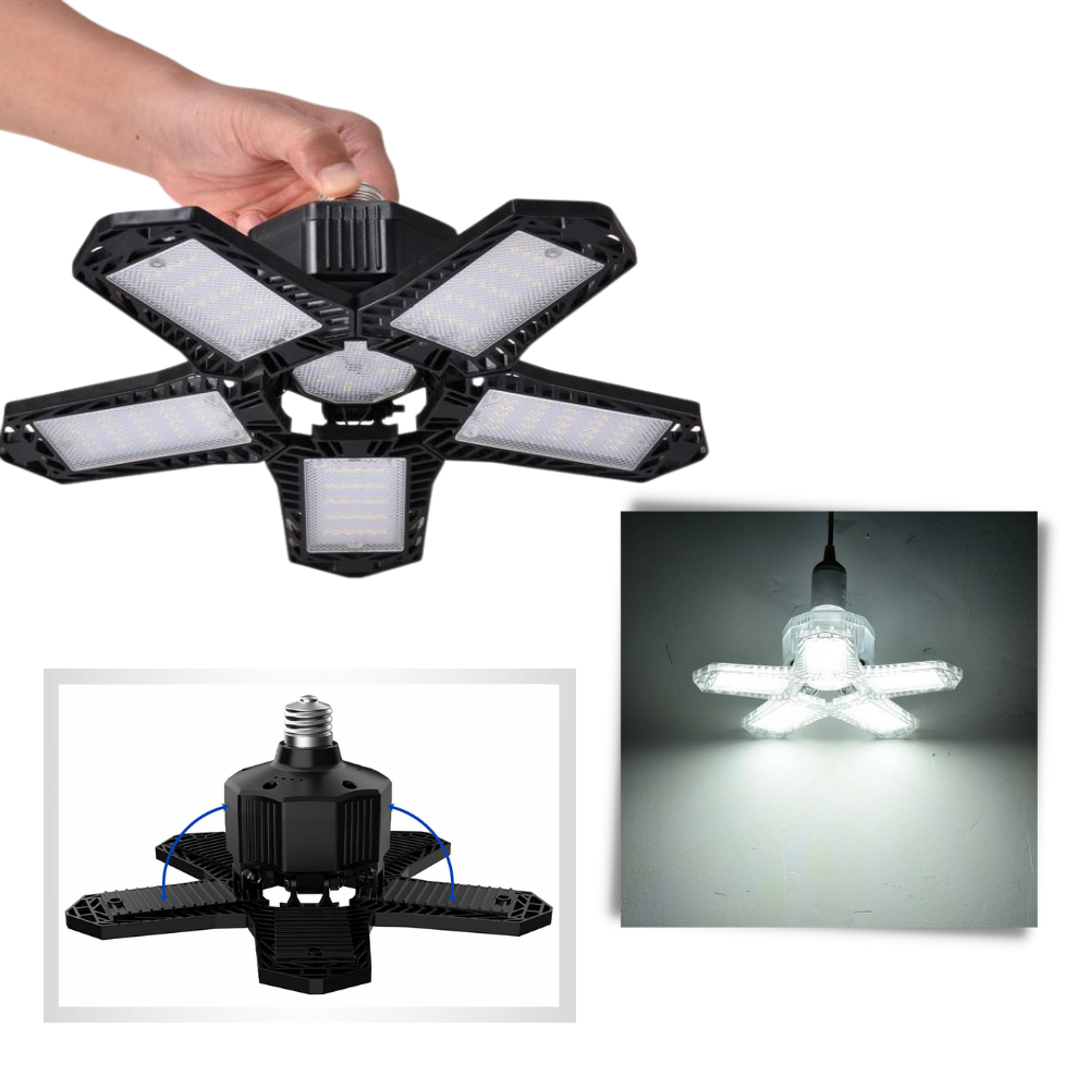 Garage Light with 5 Foldable Panels