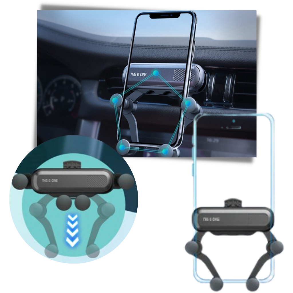 Gravity car phone holder