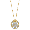 Four-Leaf Heart-Shaped Necklace