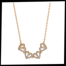 Four-Leaf Heart-Shaped Necklace