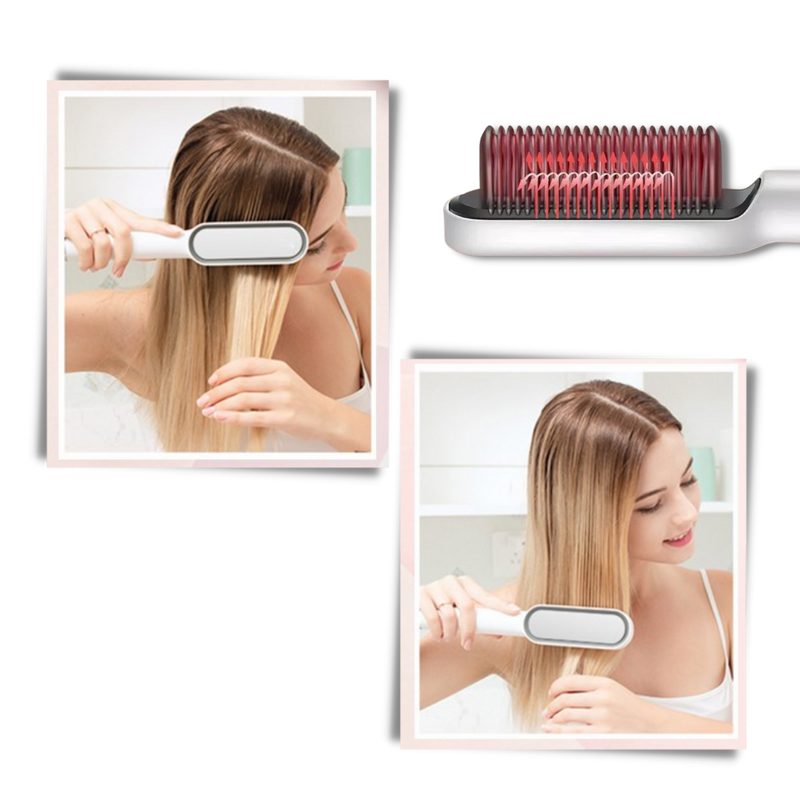 Electric Ceramic Brush Hair Straightener